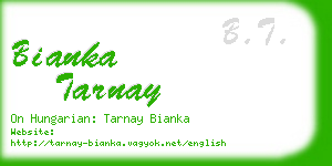 bianka tarnay business card